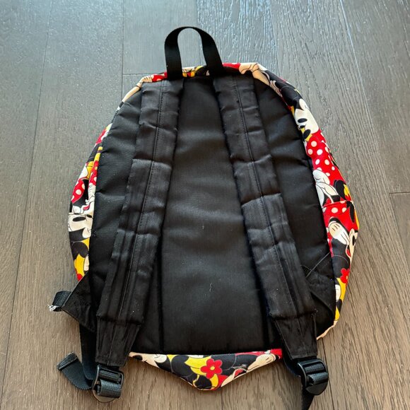 Vintage Minnie Mouse Backpack Red Black Fabric All over Print - Picture 2 of 6